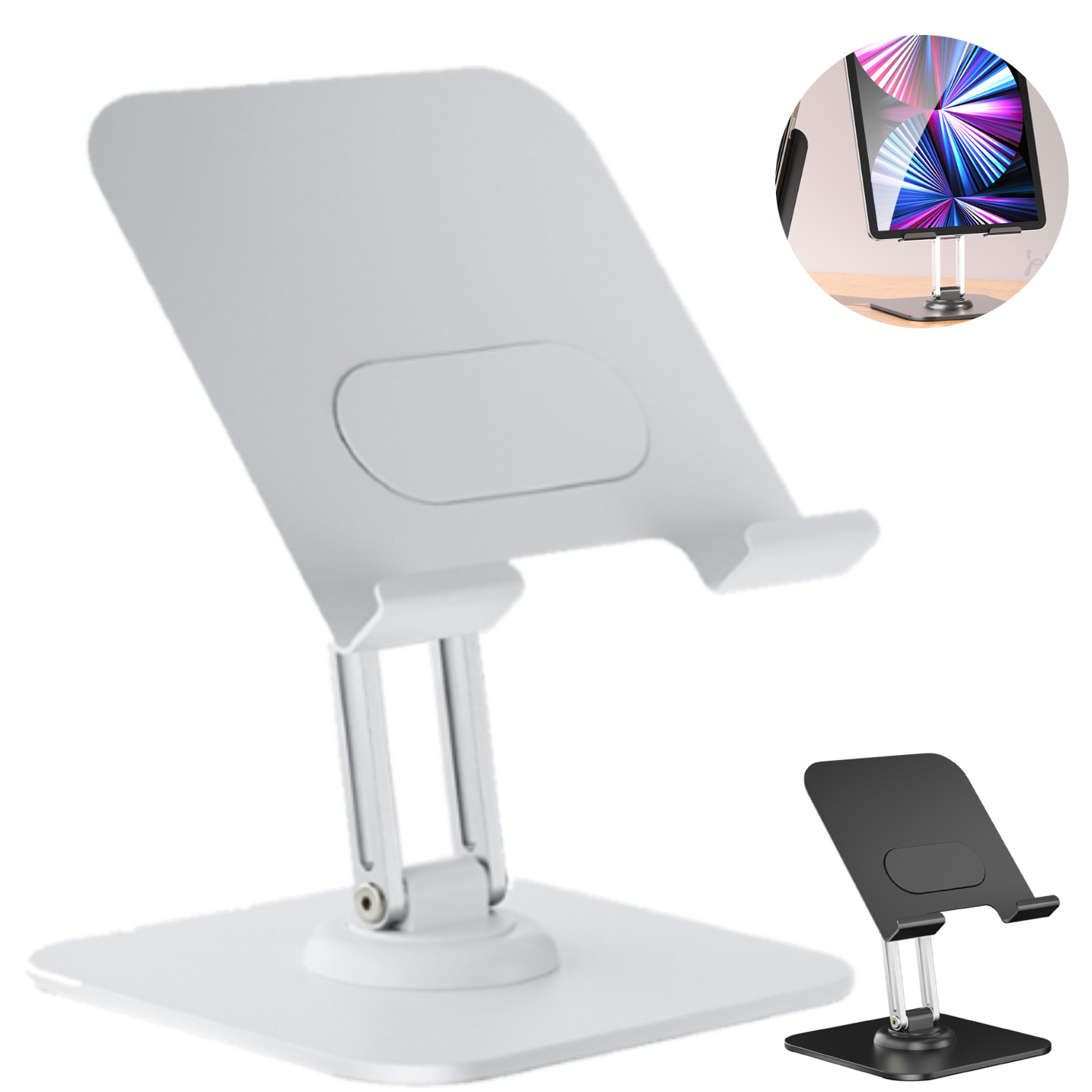 Aluminum Foldable Rotatable Desktop Phone Tablet Stands 2