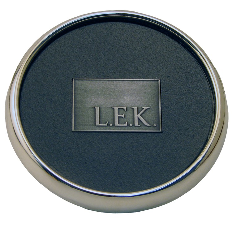 Metal & Leather Coaster w/Die Cast Coin 6