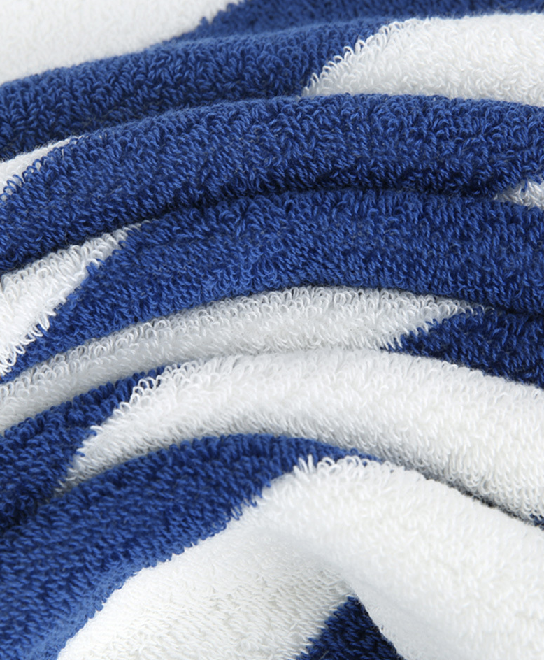 White Classic Stripe Cabana Beach Towels 1