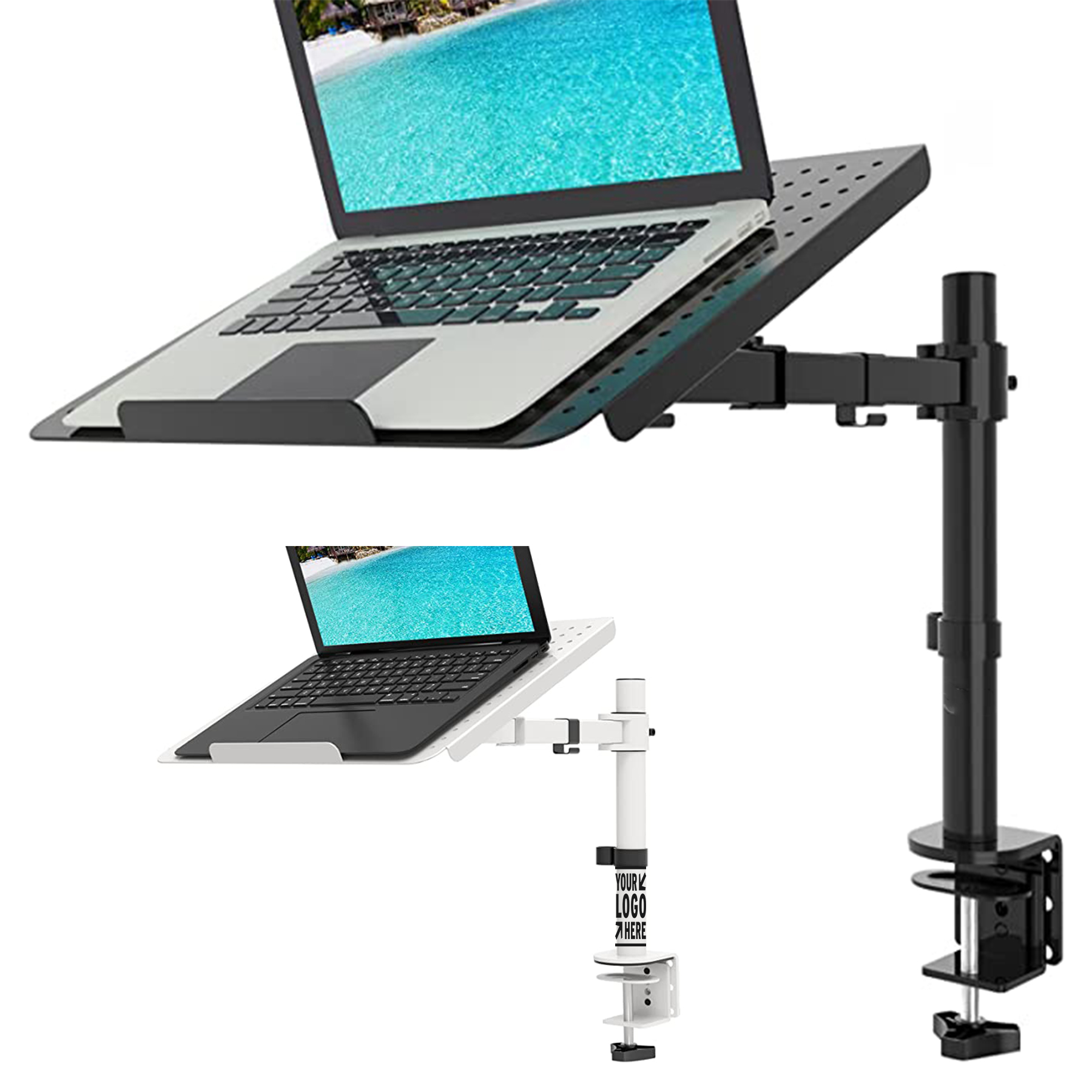 Laptop Tray Desk Mount, custom desk accessory with logo imprint 2