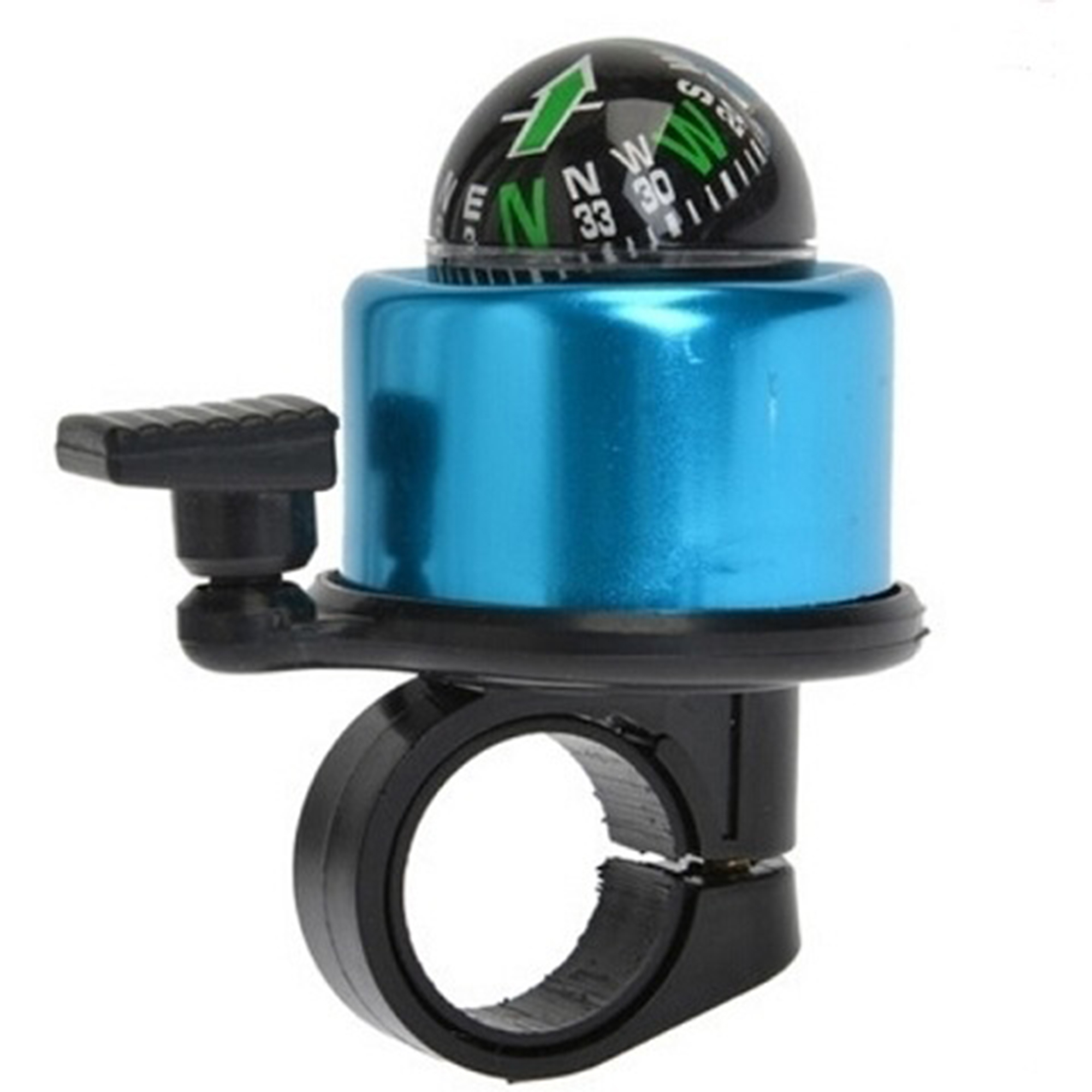 Aluminum Bicycle Bell With Compass 3" Length x 1.8" Width x 2.5" Height 6