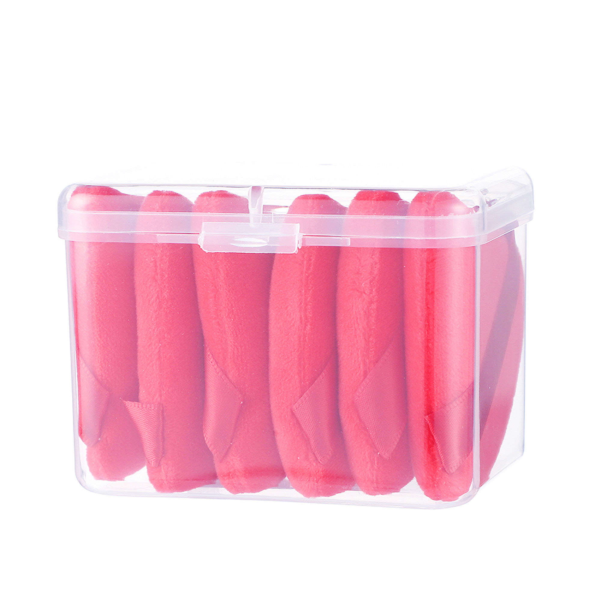 Triangle Powder Puffs Soft Velour 6PCS Makeup with Case 1