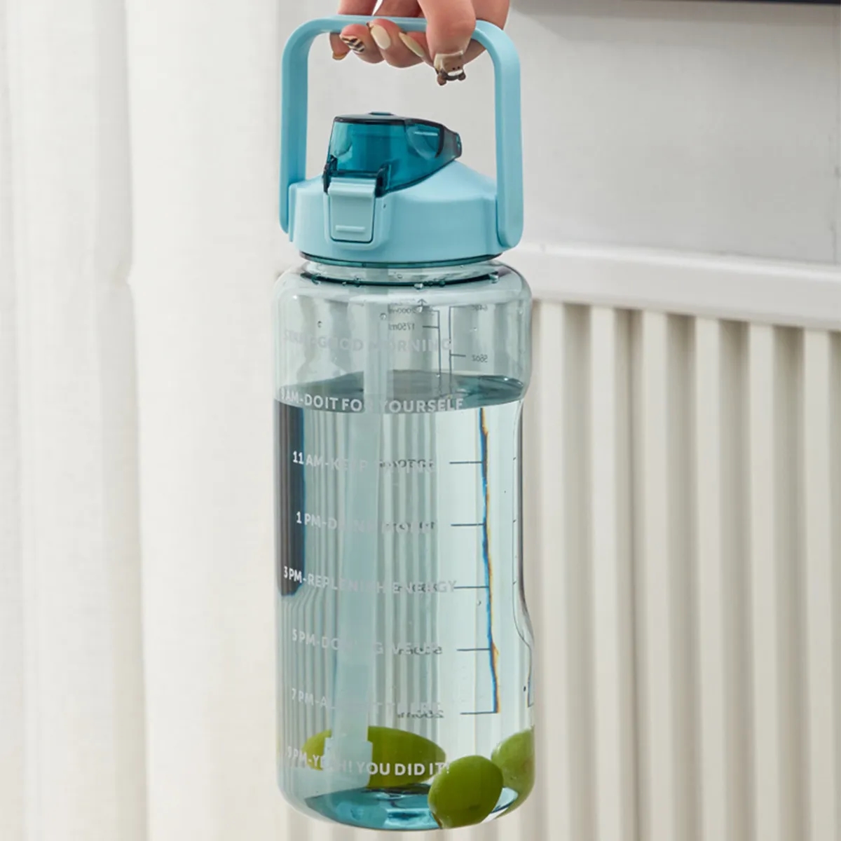 67OZ. Water bottle with straw portable sports fitness cup 6