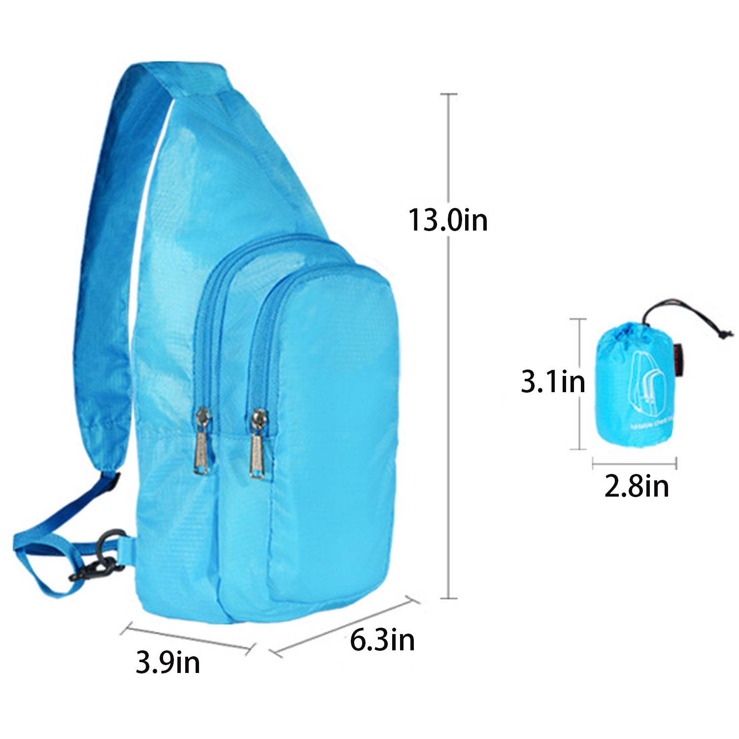 Polyester Portable Foldable Chest Sling Bag 9