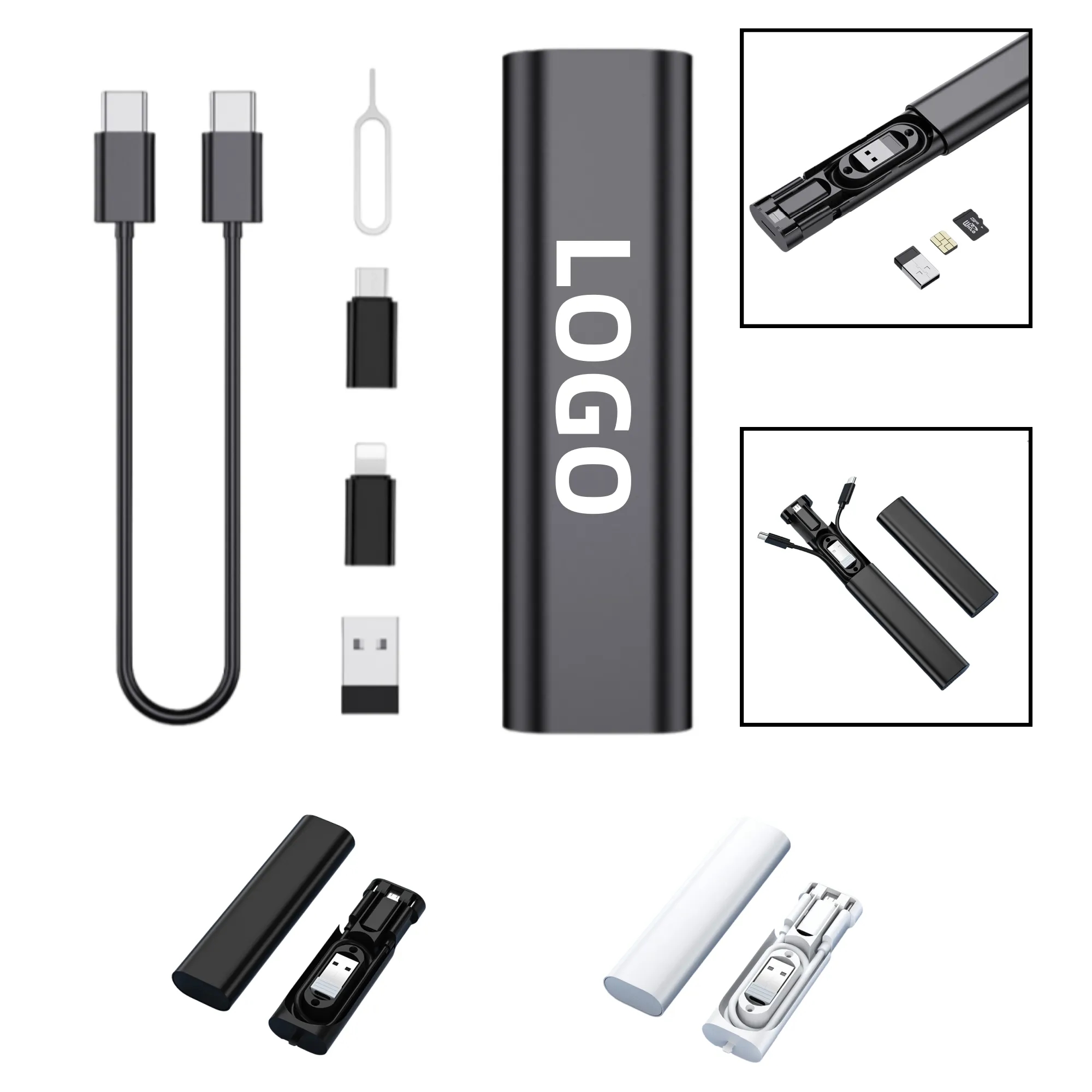 60W Fast Charge Portable Data Cable Storage Case 2