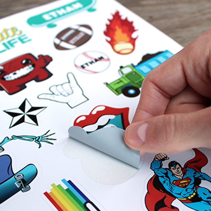 White Vinyl Sticker Pages (Glossy - Removable)