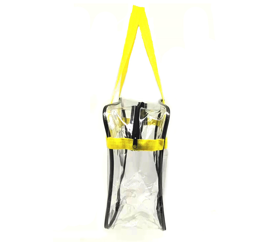 Clear PVC Transparent Tote Bag with Zipper Front Pocket 3