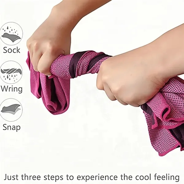 Microfiber Cooling Towel - Instant Chilly Cold Wrap 5