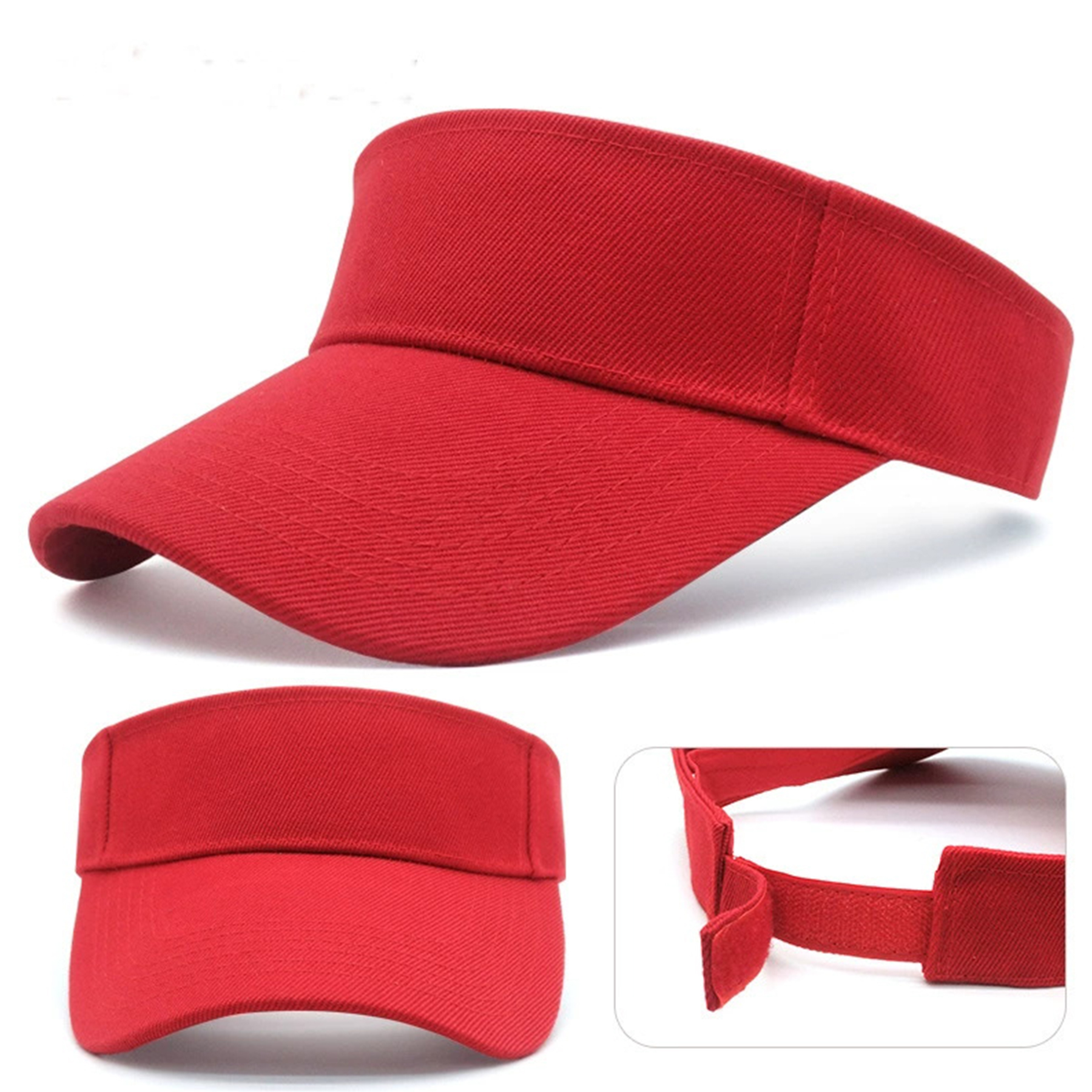 Sun Visor Cap Adjustable Cotton 3