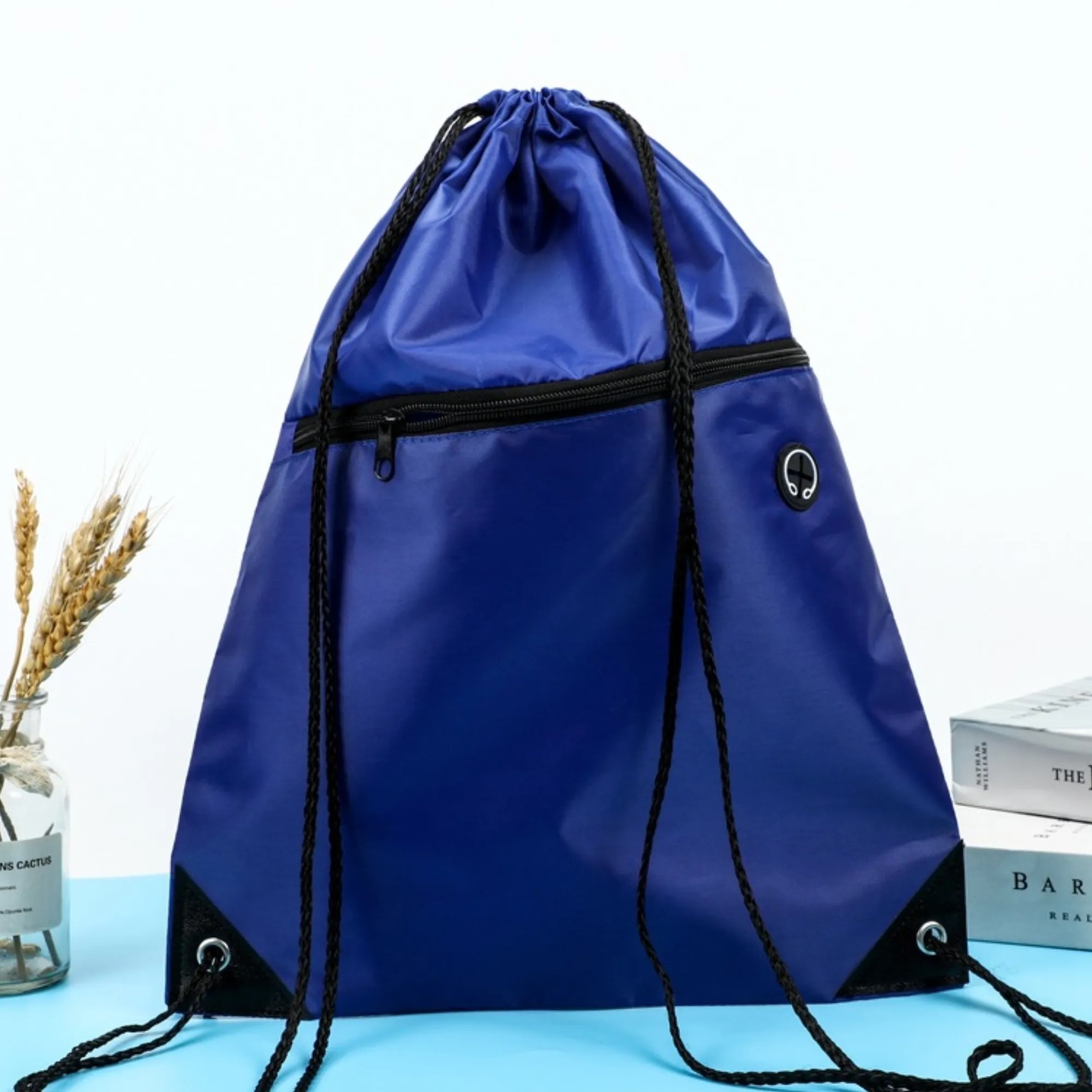 Polyester Drawstring Bags Logo Print Fitness Events 4