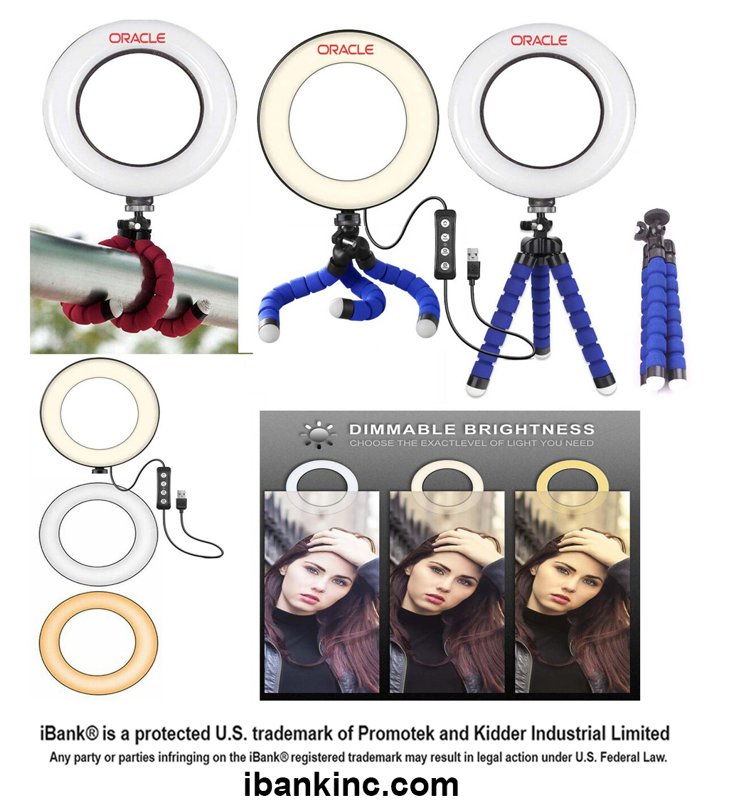 iBank ® 6" Ring Light with Tripod Stand 1