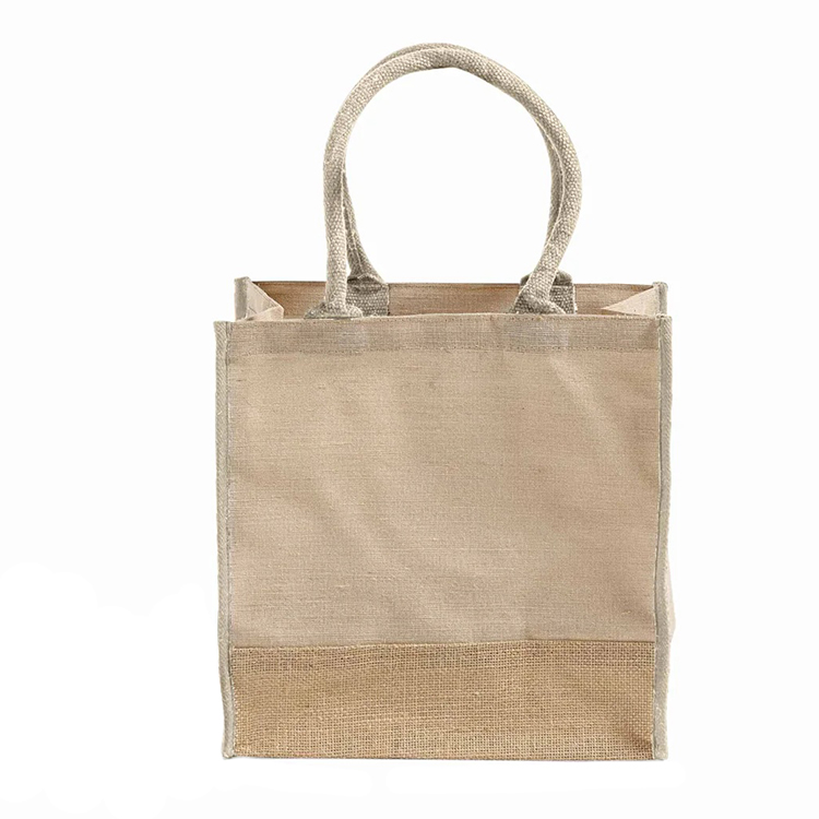 Sunset Square Jute Tote Bag 1