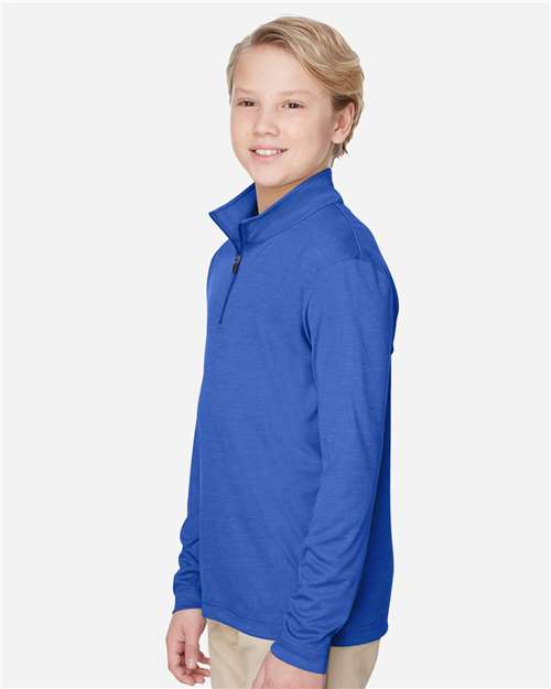 Youth Zone Sonic Heather Performance Quarter-Zip Pullover - TT31HY 4