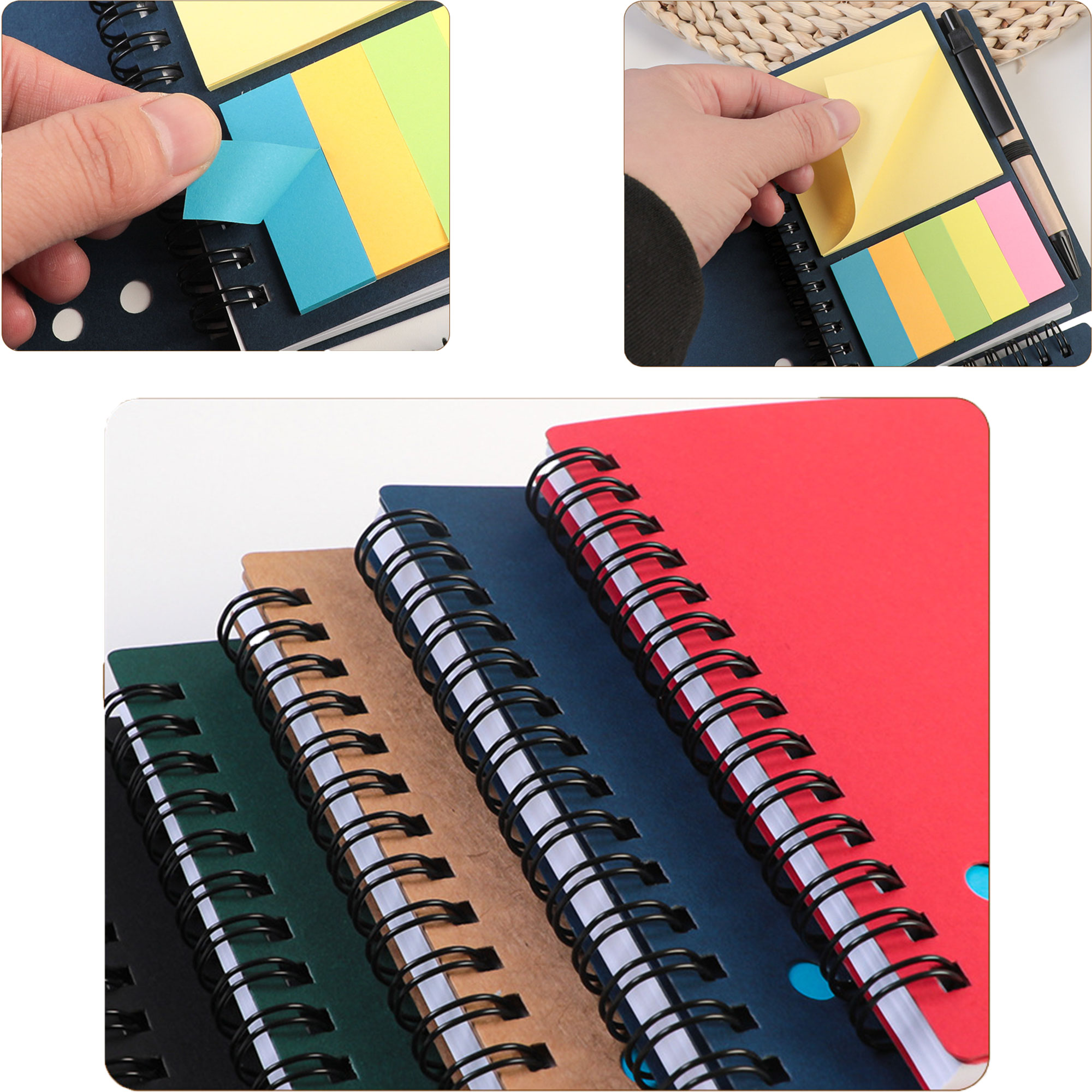 Portable Kraft Spiral Memo Book 3