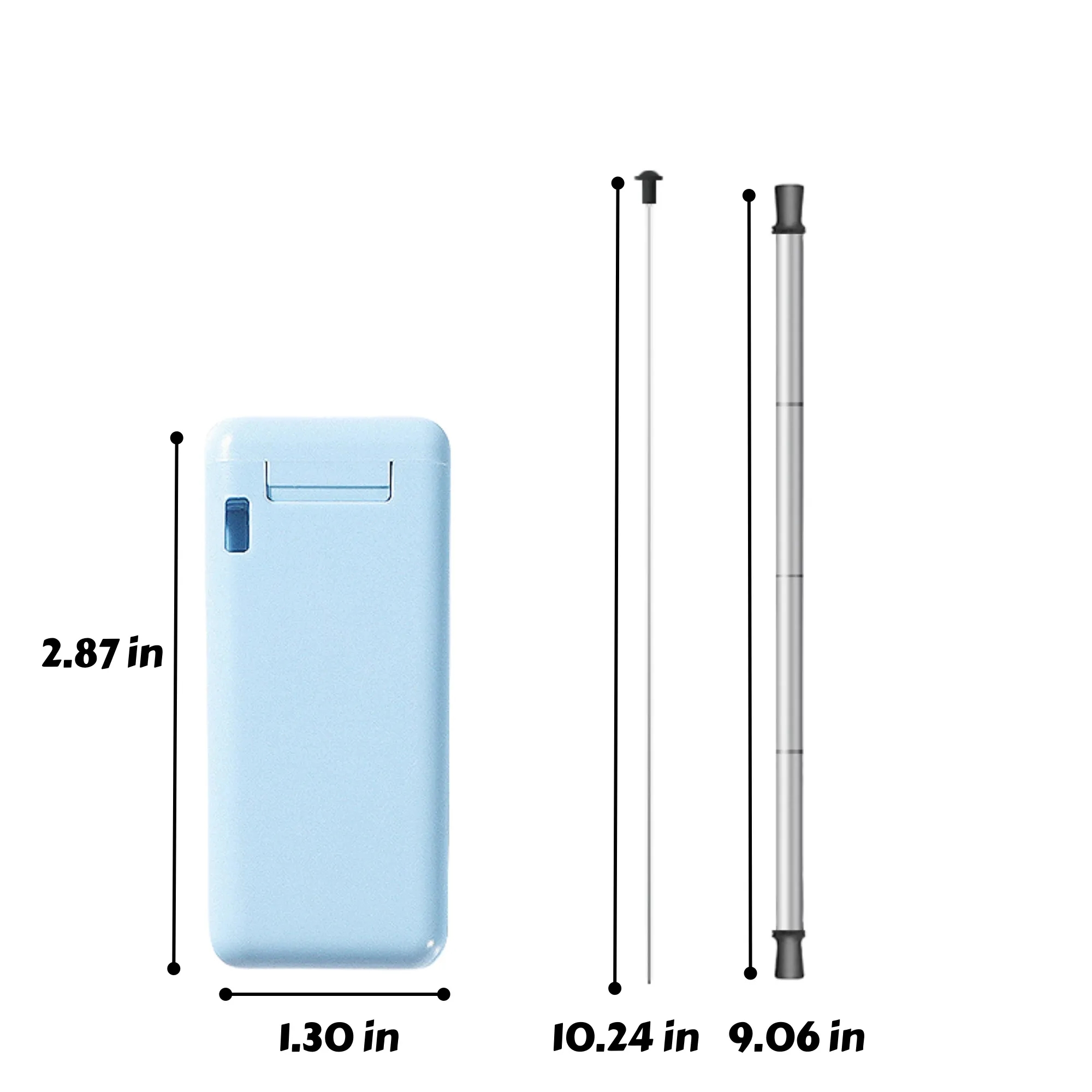 Foldable Reusable Straw Portable With Case 2