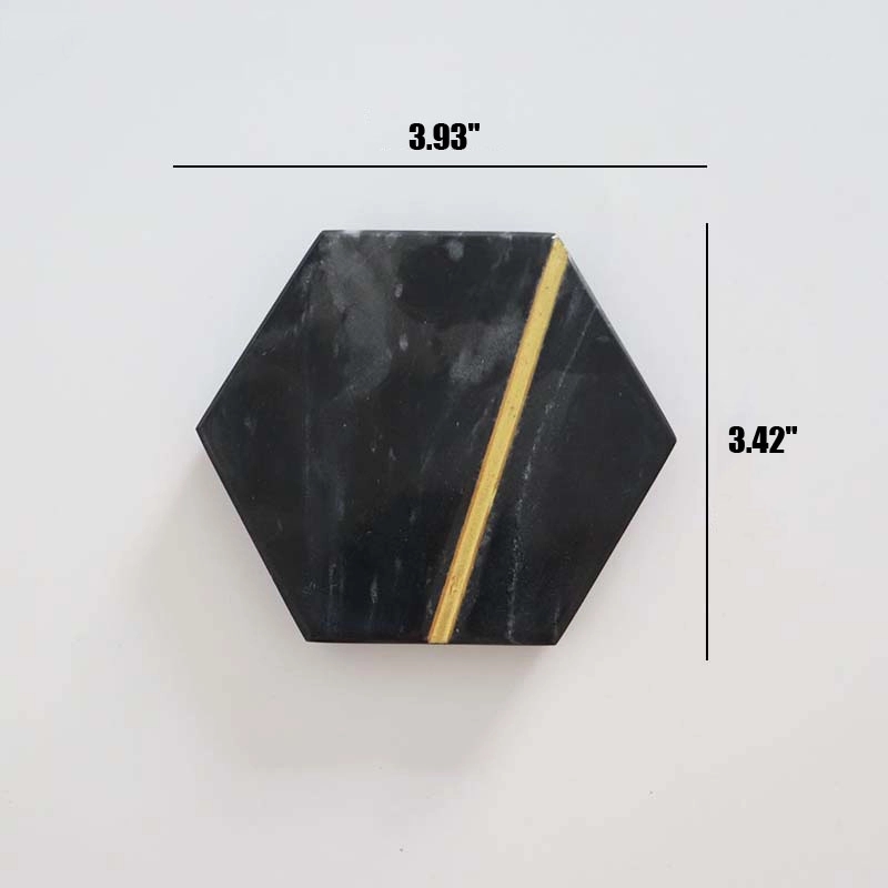 Custom Marble Coaster with gold thread 6