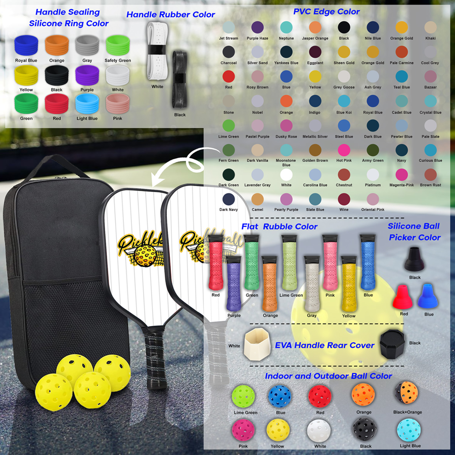 Carbon Fiber Pickleball Set w/ Zipper Bag - Adult