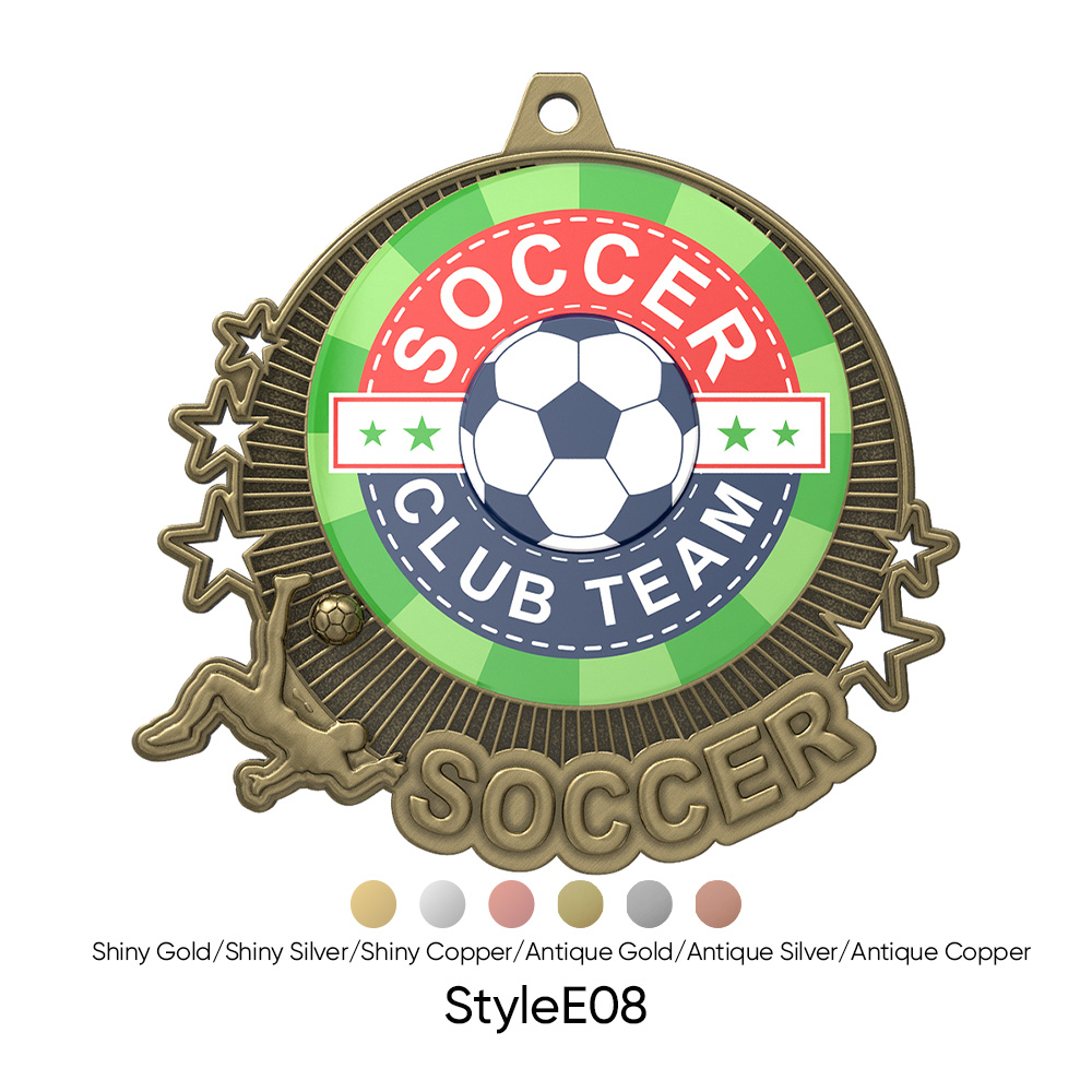 2" UV Printed Soccer Medals 11
