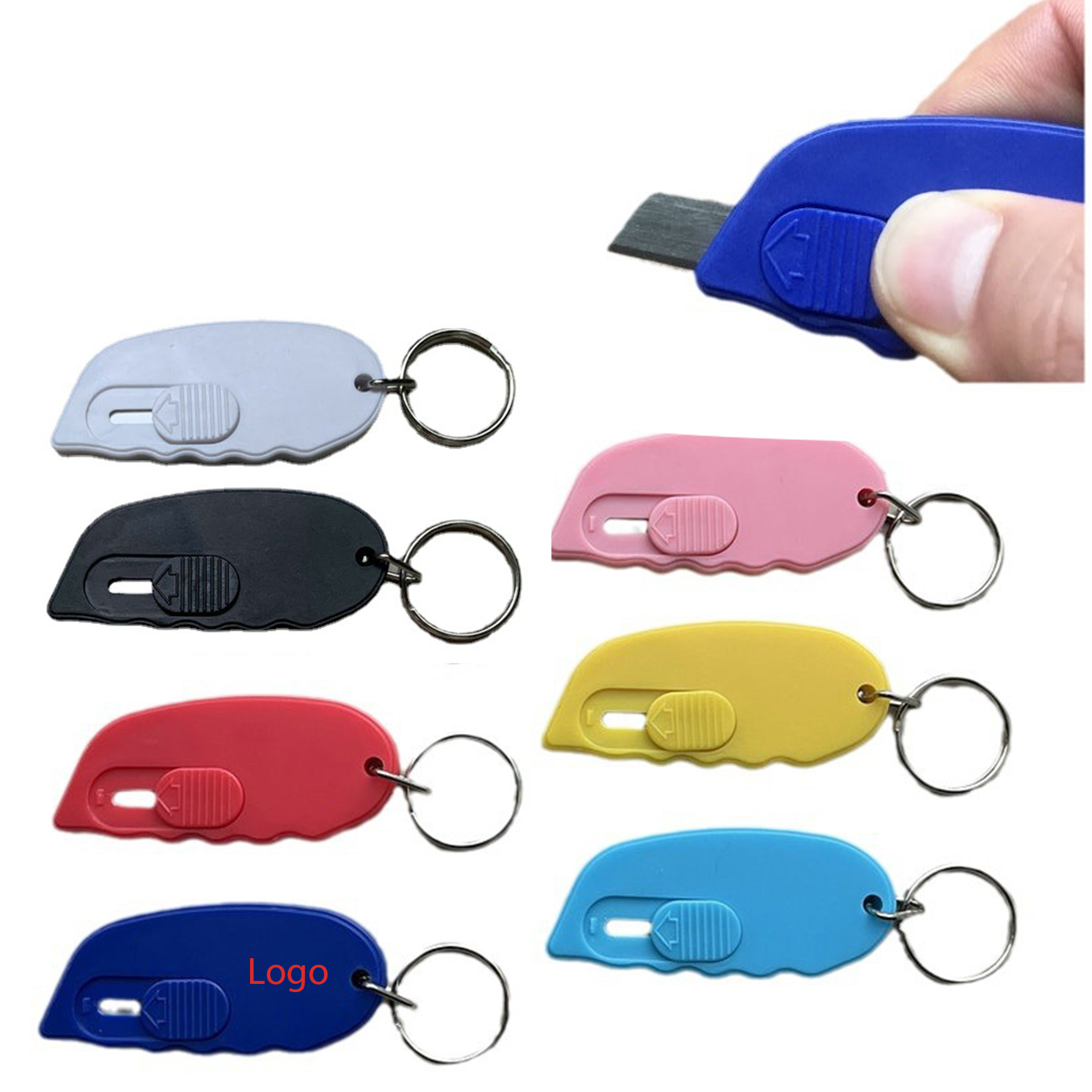 Plastic Envelope Cutter keyring Opener Keytag 1