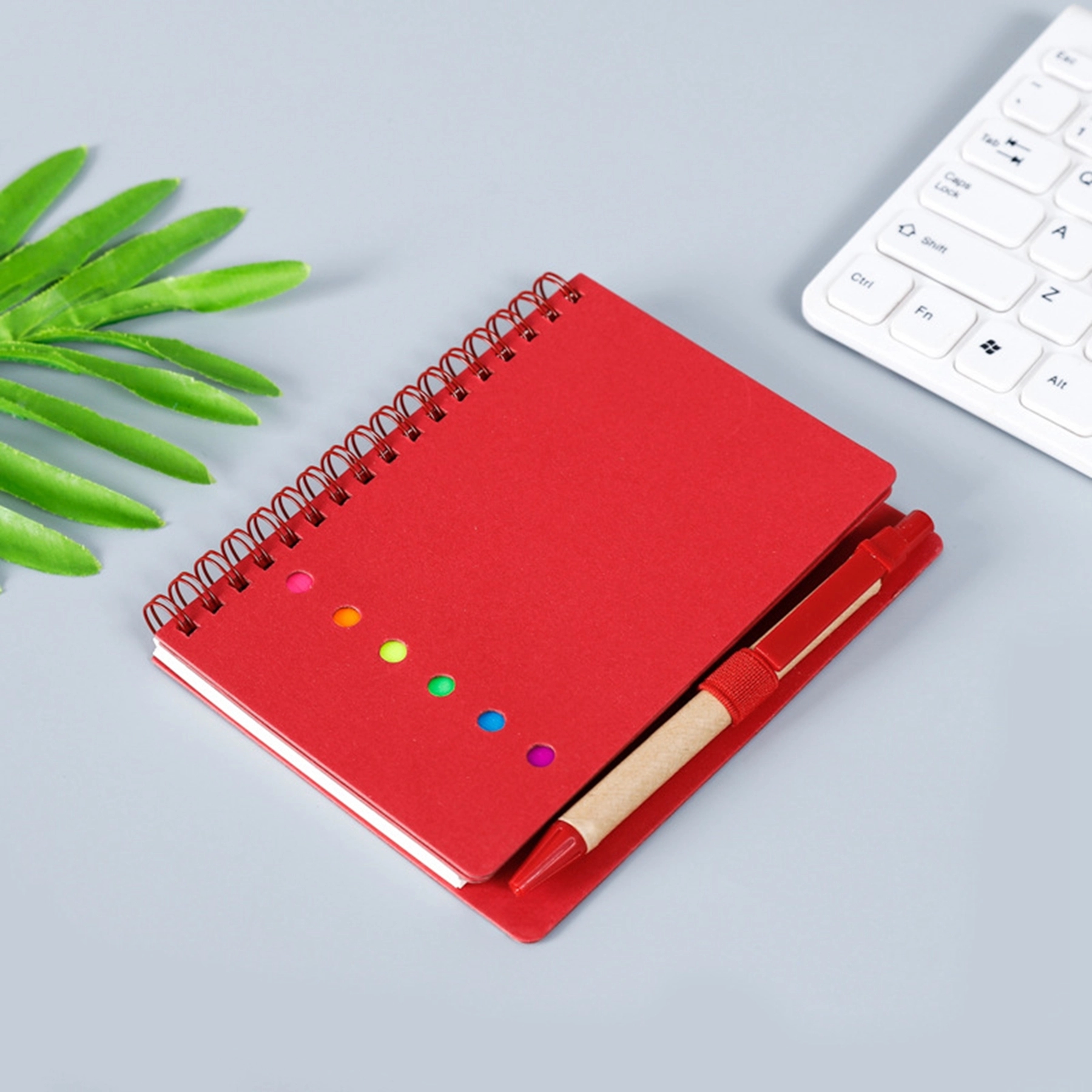 Kraft Paper Loose Leaf Notebook with Pen Sticker 4