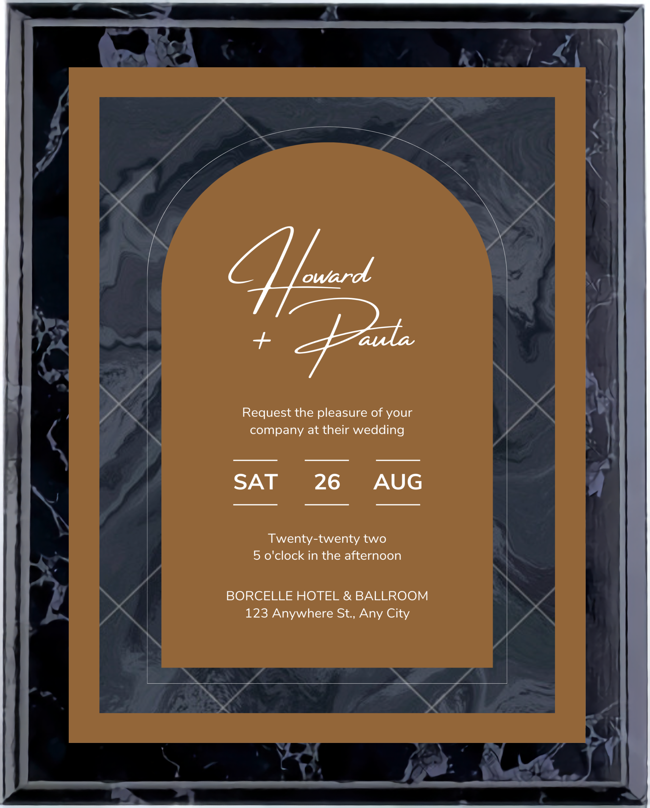 Full Color Digital Print Black Marble Finish Plaque (10.5" x 13") 2