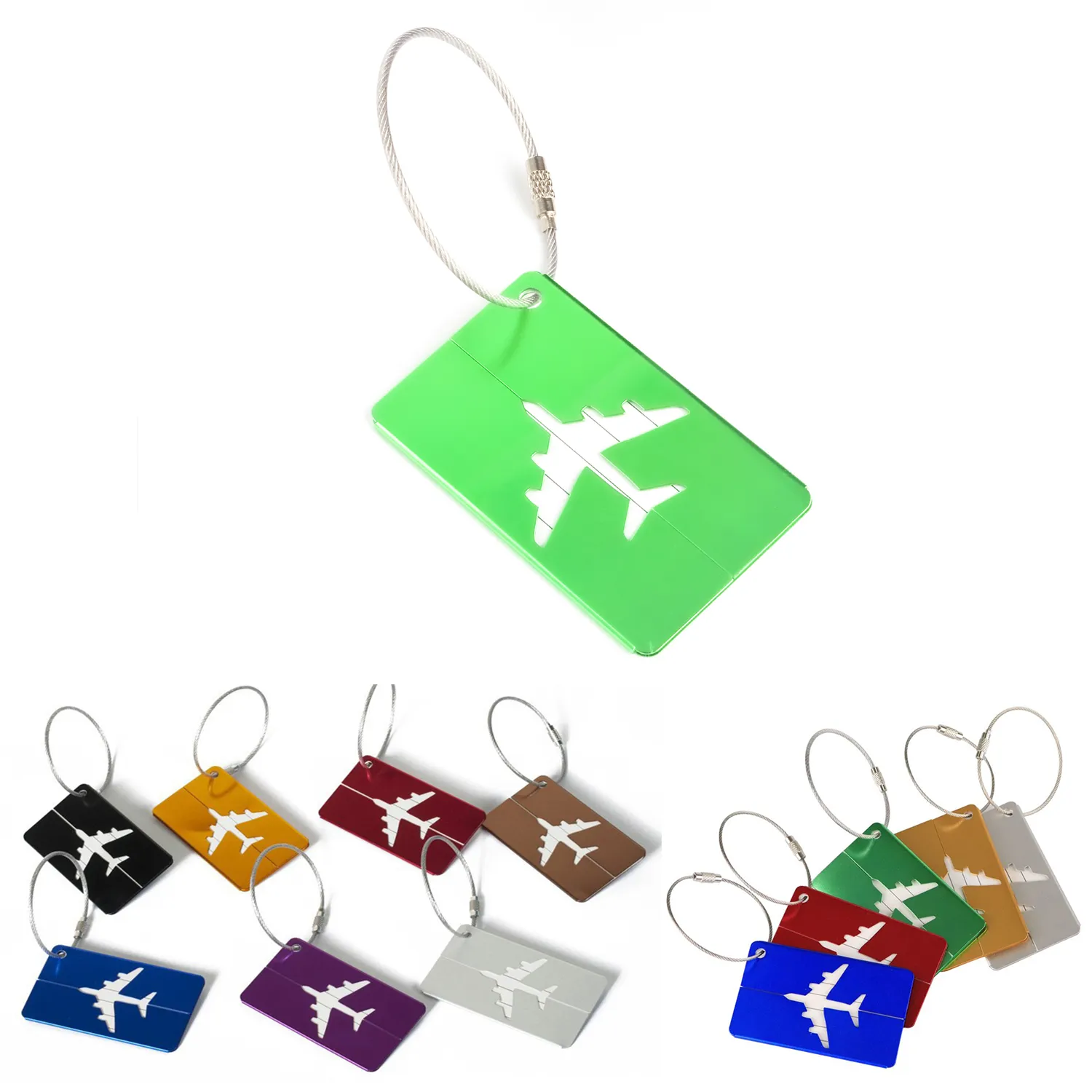 Durable Airplane Aluminum Luggage Tag 1