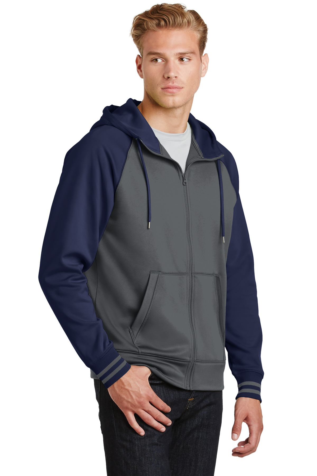 Sport-Tek Sport-Wick Varsity Fleece Full-Zip Hooded Jacket. ST236 5