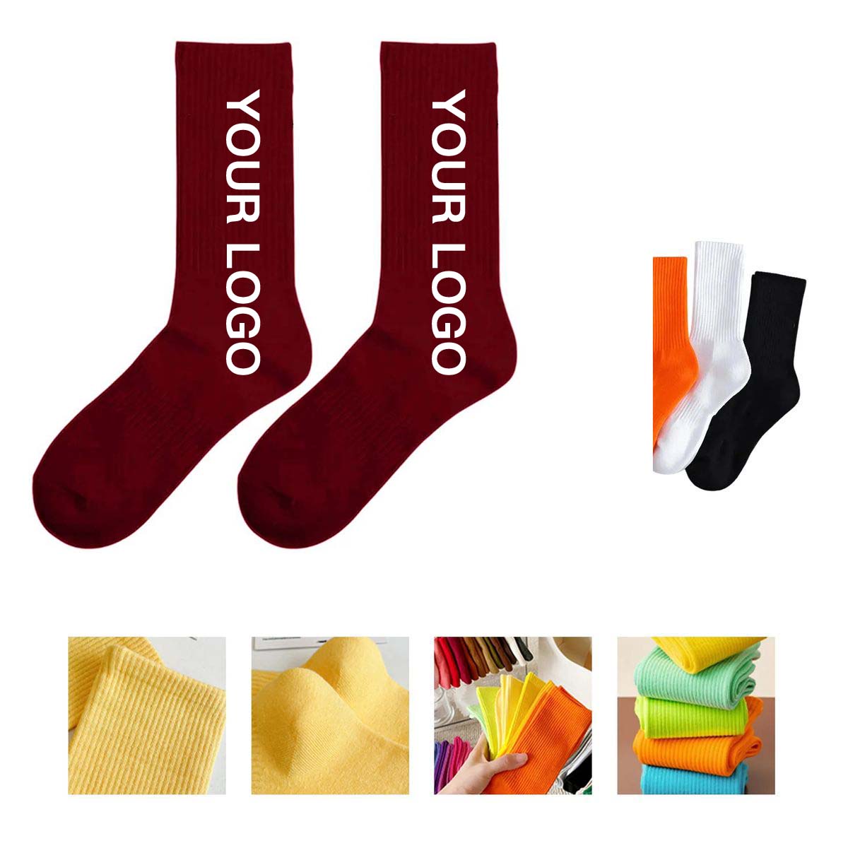 Soft Jacquard Cotton Long Socks for Daily Use 7