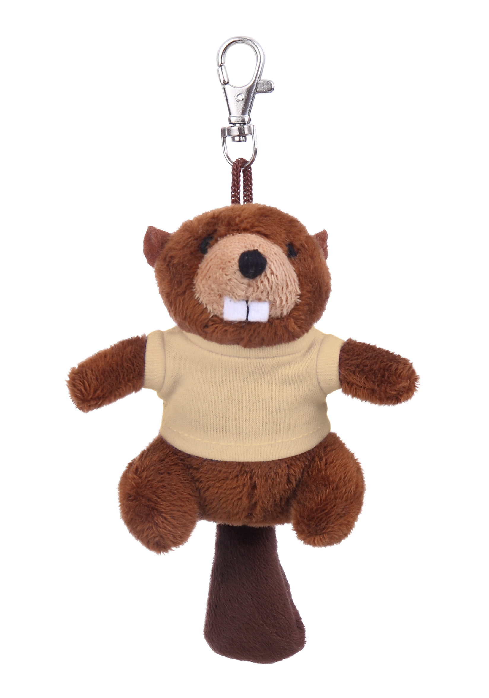Soft Plush Beaver Keychain with Tee 12