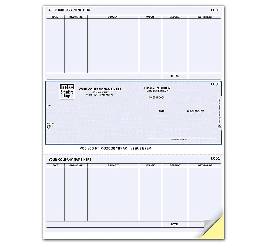Laser accounts payable check - middle 1
