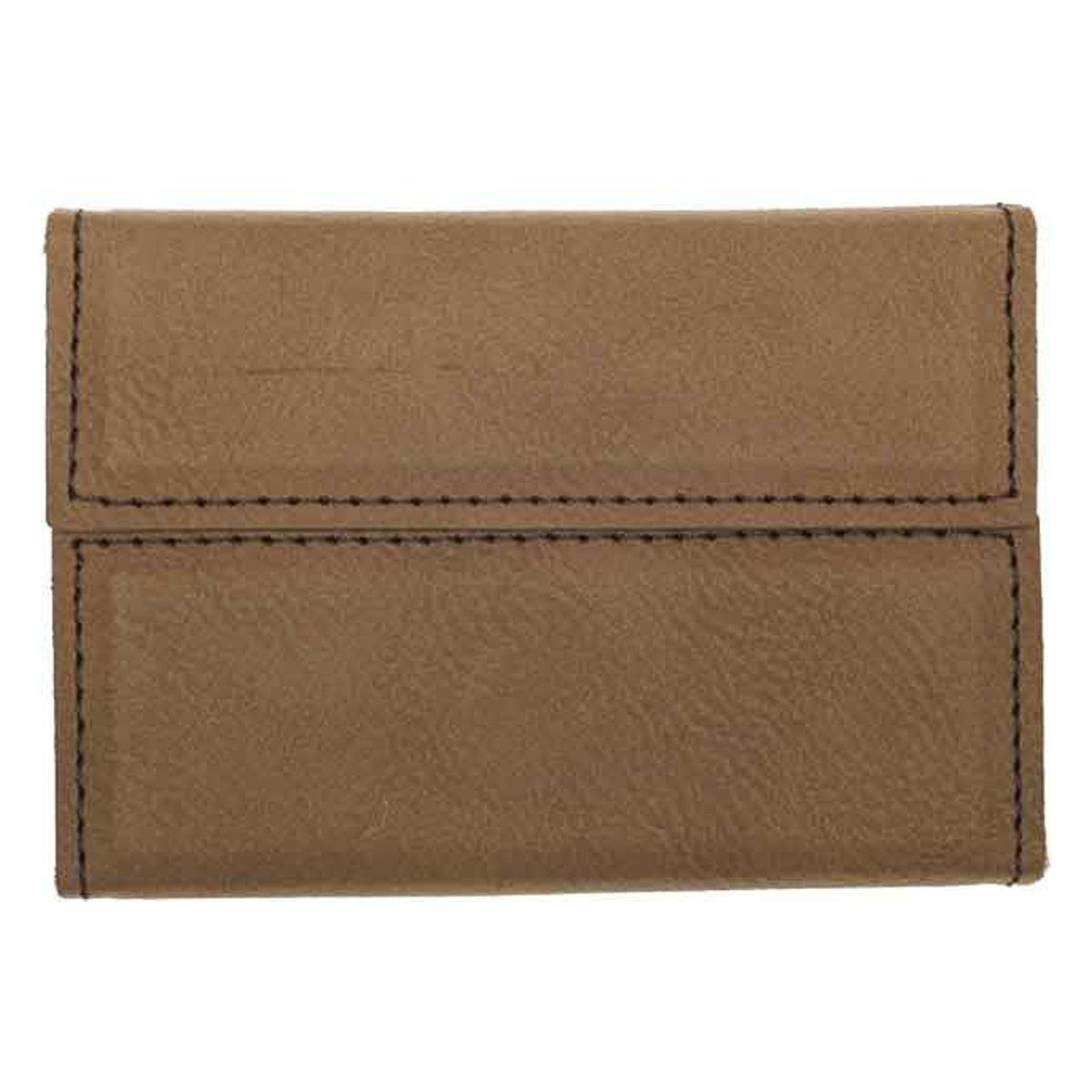 Dark Brown Leatherette Business Card Holder 4