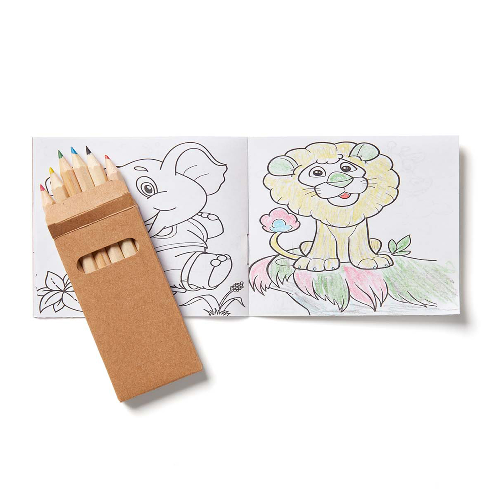 Zoo Kids Coloring Book & 6-Color Pencil Set To-Go 2