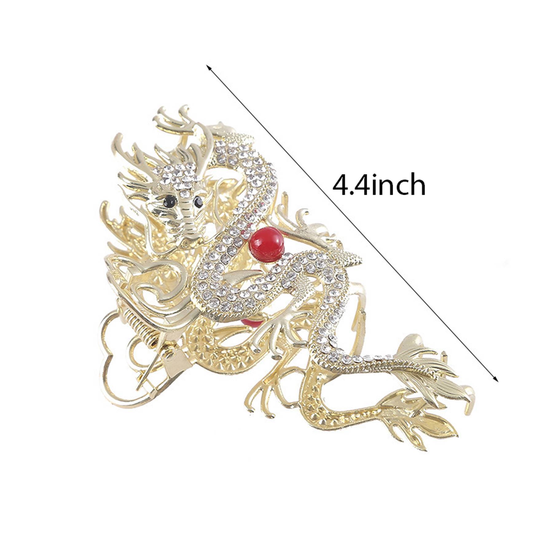 Exquisite Zodiac Dragon Design Hair Clip 1