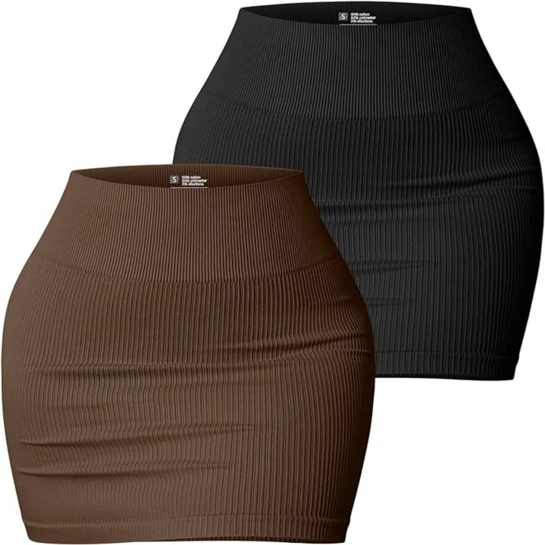 Women's Stretchy Ribbed Mini Skirt 8