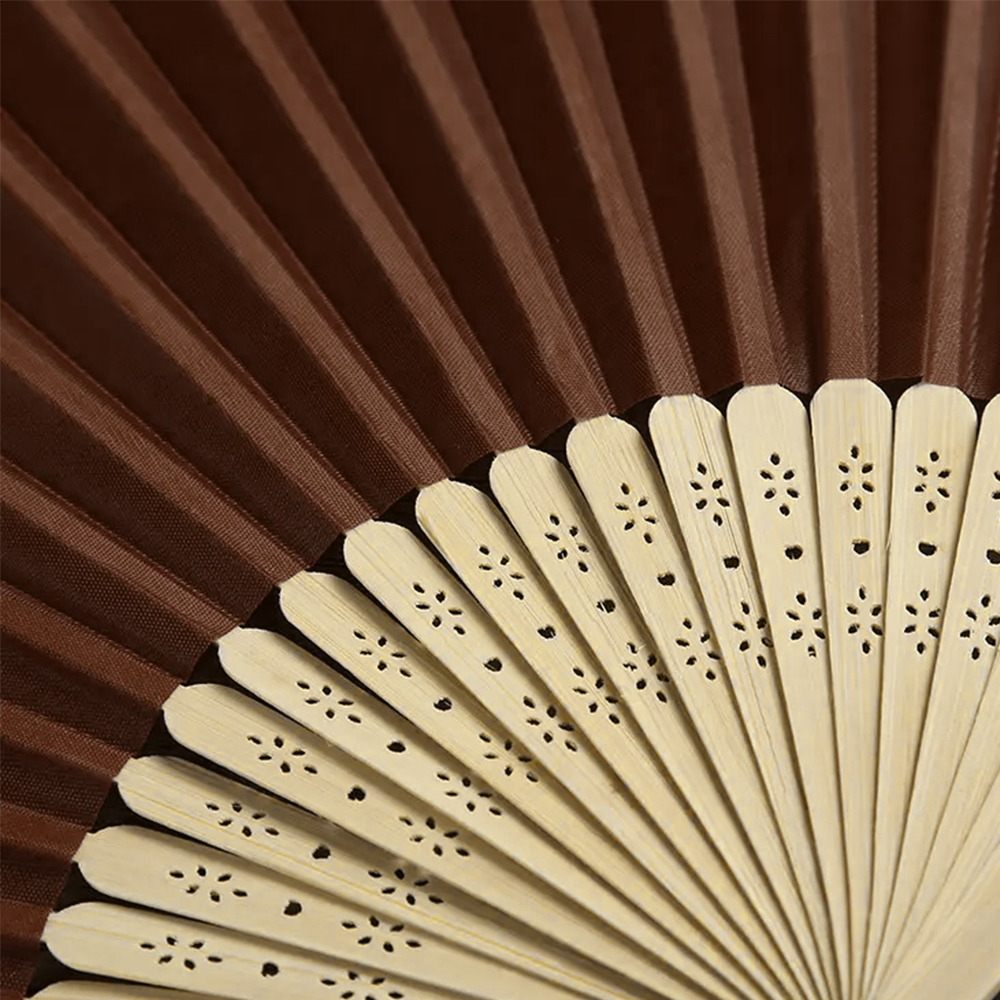 Bamboo Cloth Face Hand Fan 7