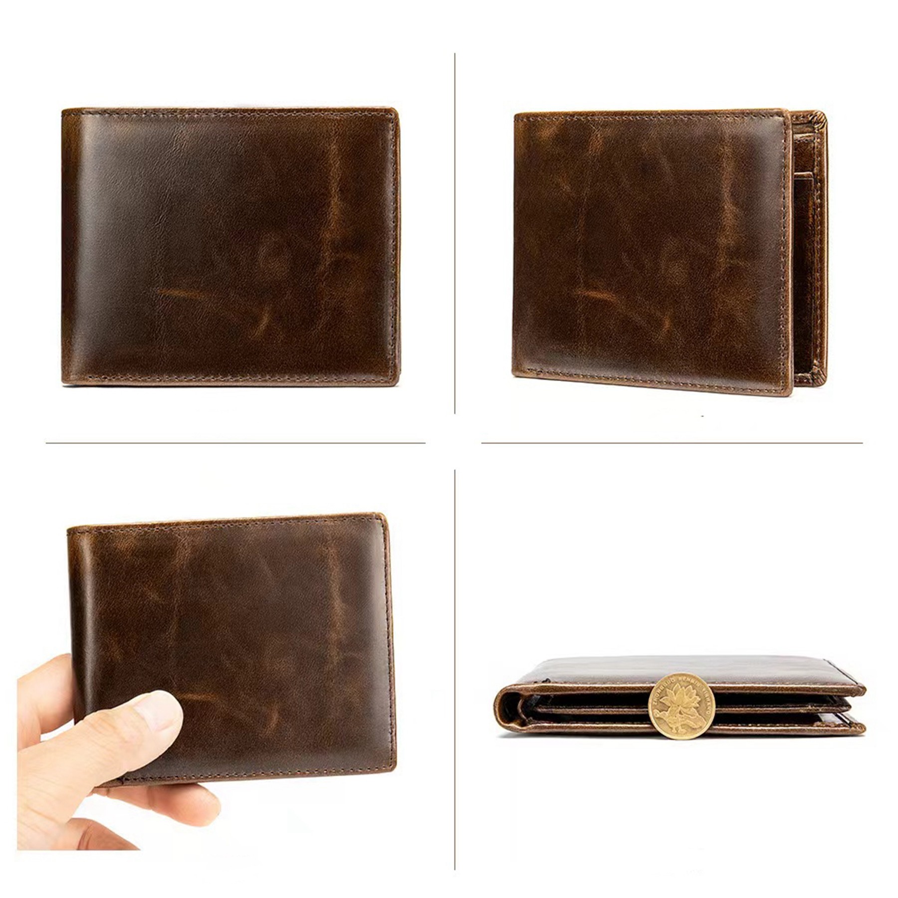 Mens Slim Wallet Money Clip 2