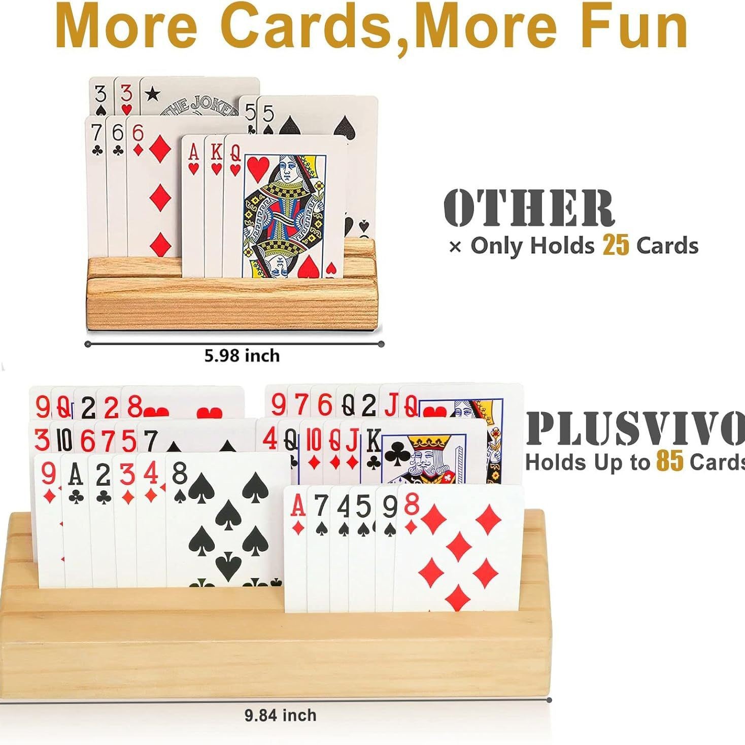 Hands-Free Wood Playing Card Holder for Kids Seniors Adults 4
