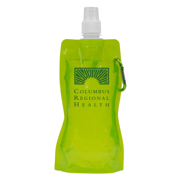"Roll Up" 18 oz Foldable and Reusable Water Bottle with Matching Carabiner 54
