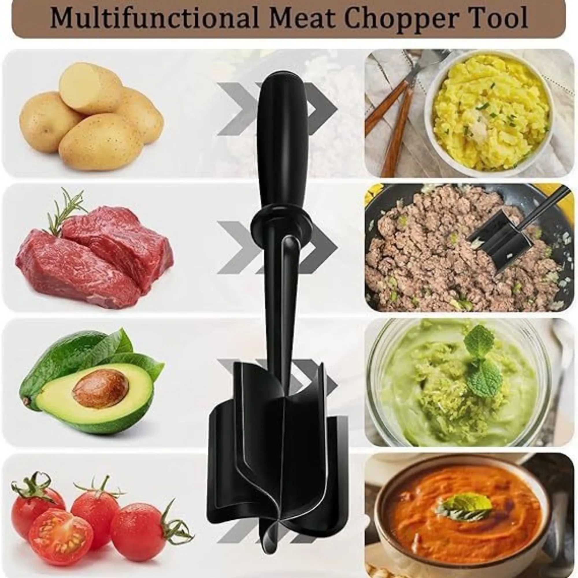 Cooking Scraper, Minced Meat, Mixing Spatula 4