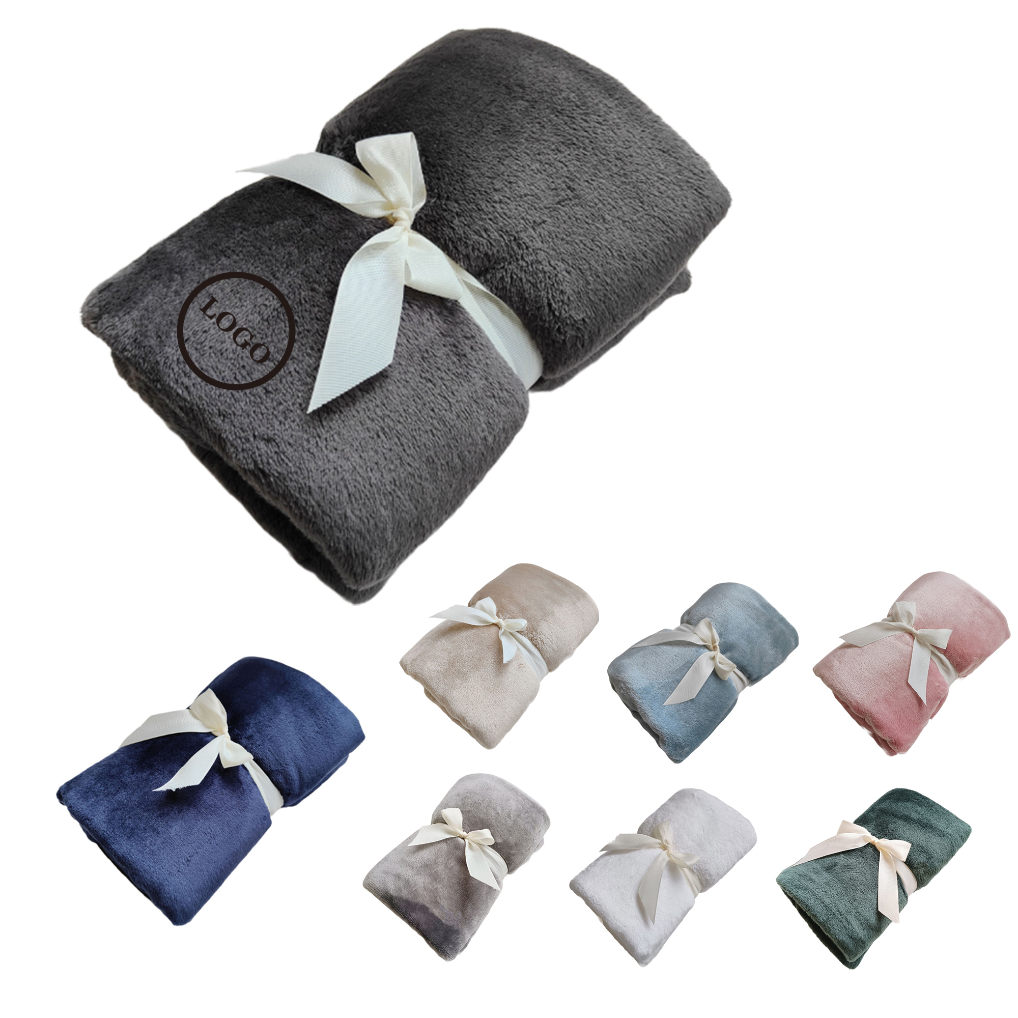 Soft Solid Colored Flannel Blanket 8