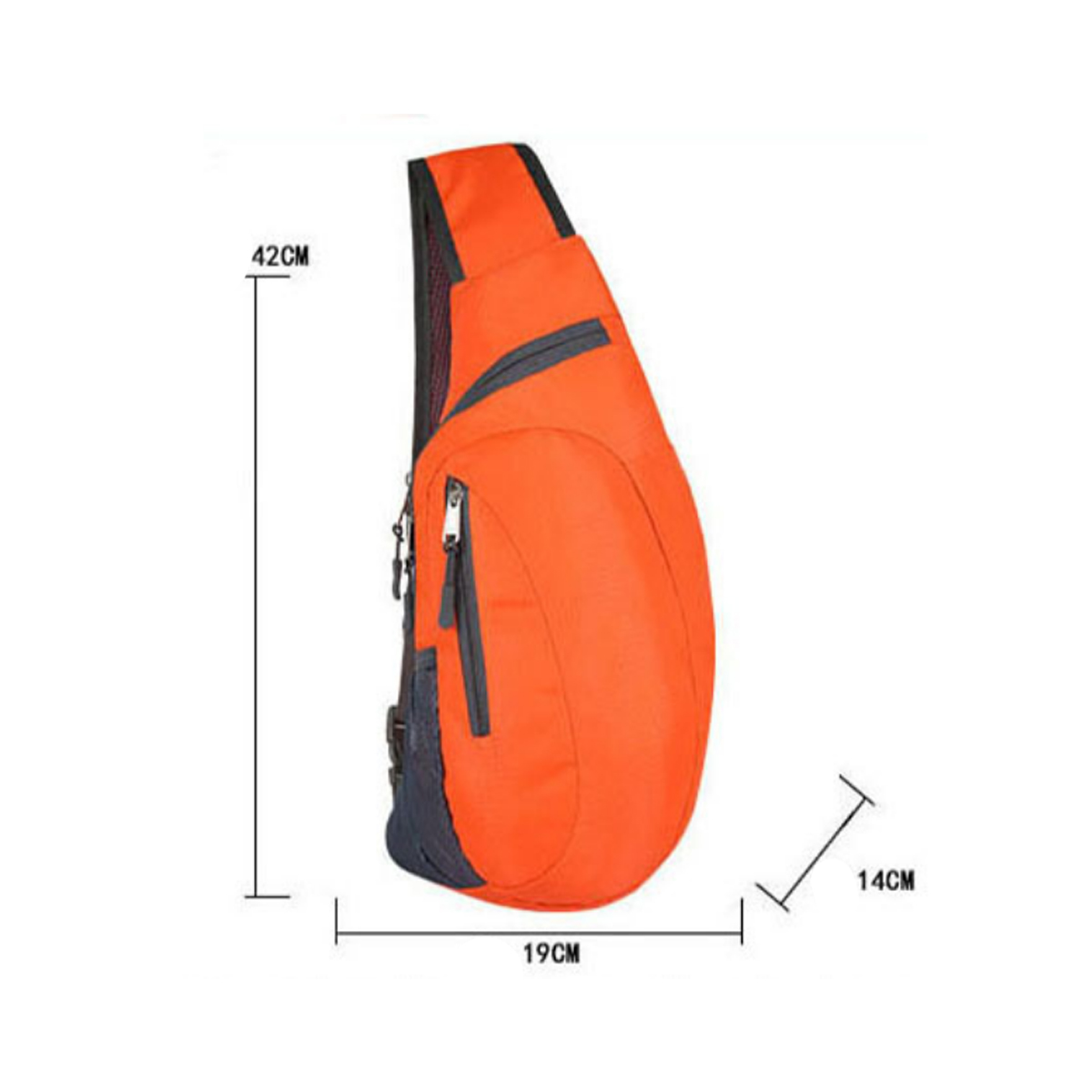 Foldable Lightweight Sling Backpack W/ Multi-Pocket Design 4