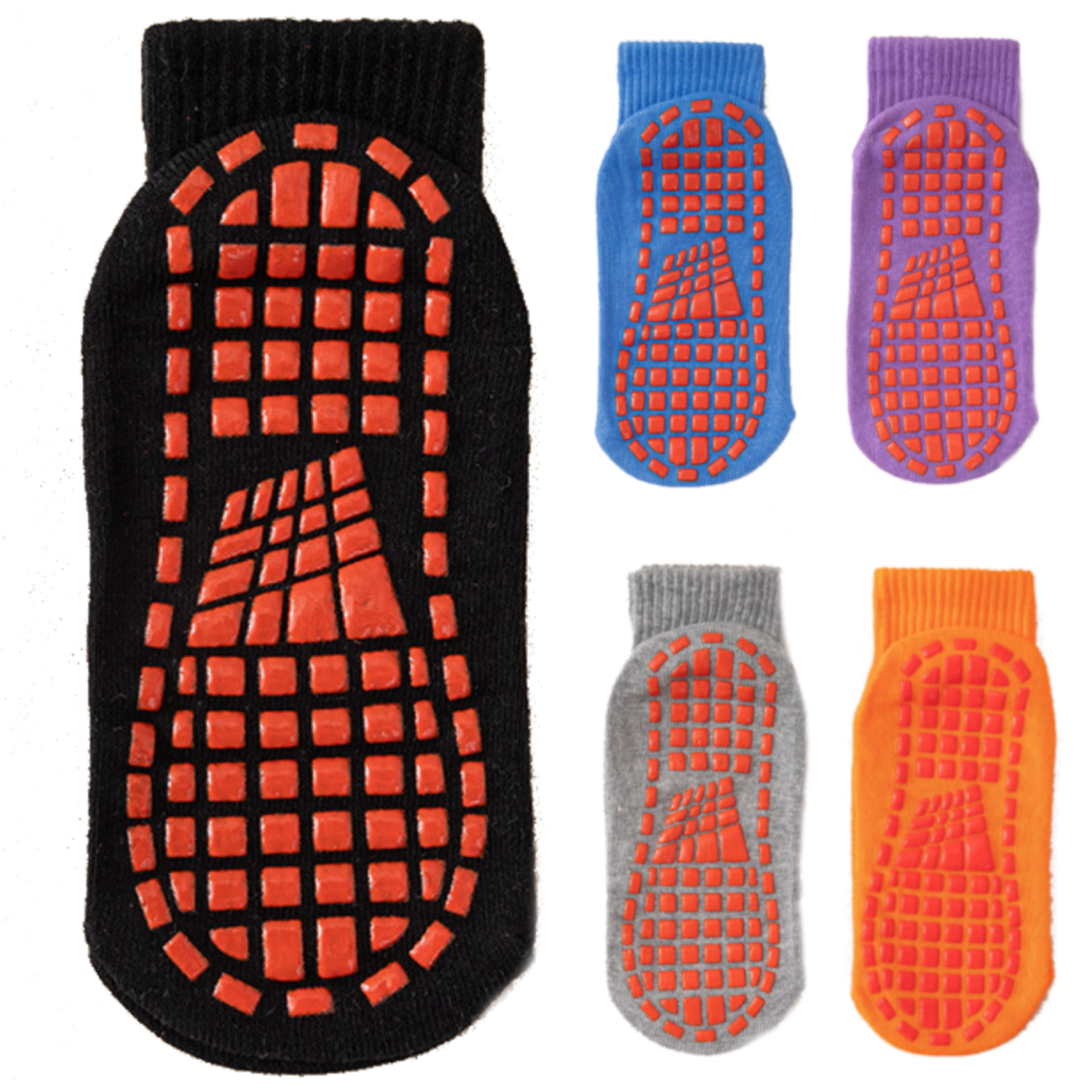 Silicone Anti Slip Grip Cotton Blend Yoga Socks 12