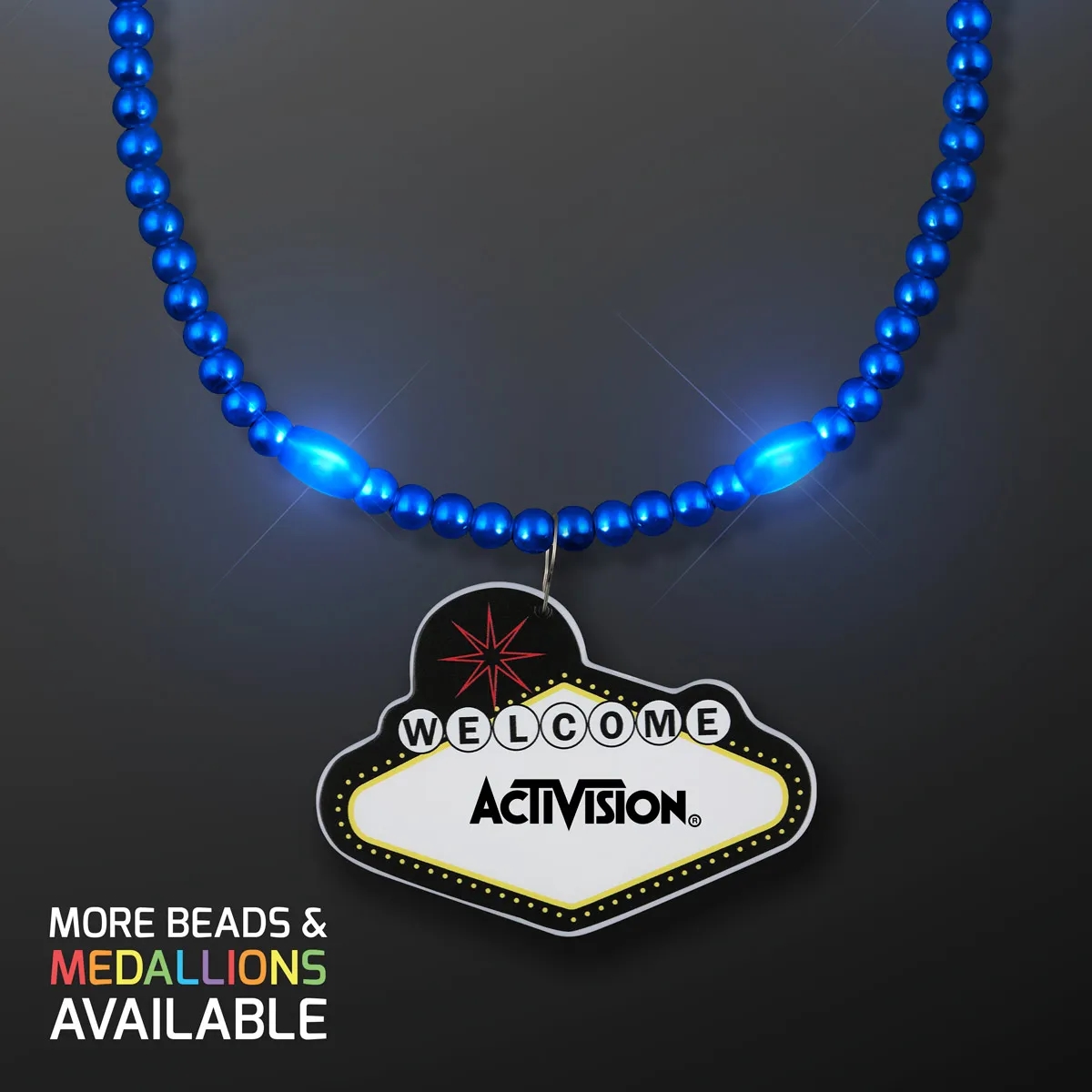 LED Bead Necklace with Las Vegas Medallion 5