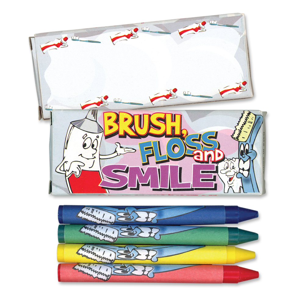 4 Pack Dental Theme Crayons 3