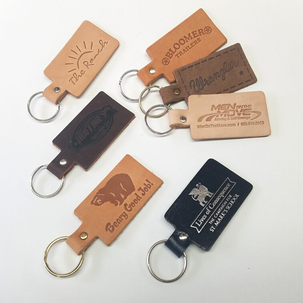 Rough and Tumble Wrangler Leather Key Chain w/Key Ring 1