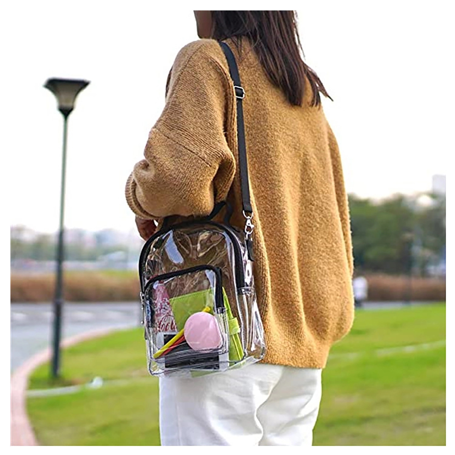 Womens Transparent Clutch Clear Purse Handbag 3
