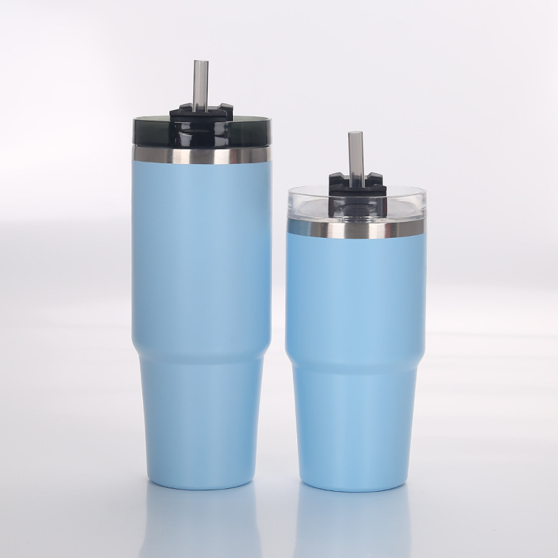 Stianless Steel Coffee Tumbler With Straw 6