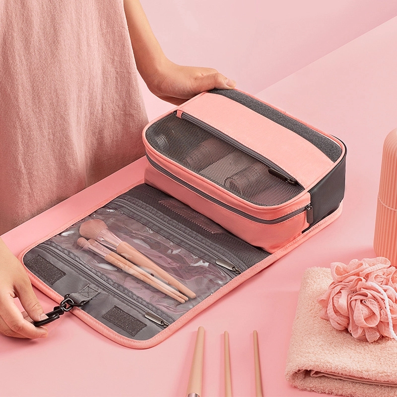 PU Hanging Travel Toiletry Bag & Makeup Cosmetic Organizer 11