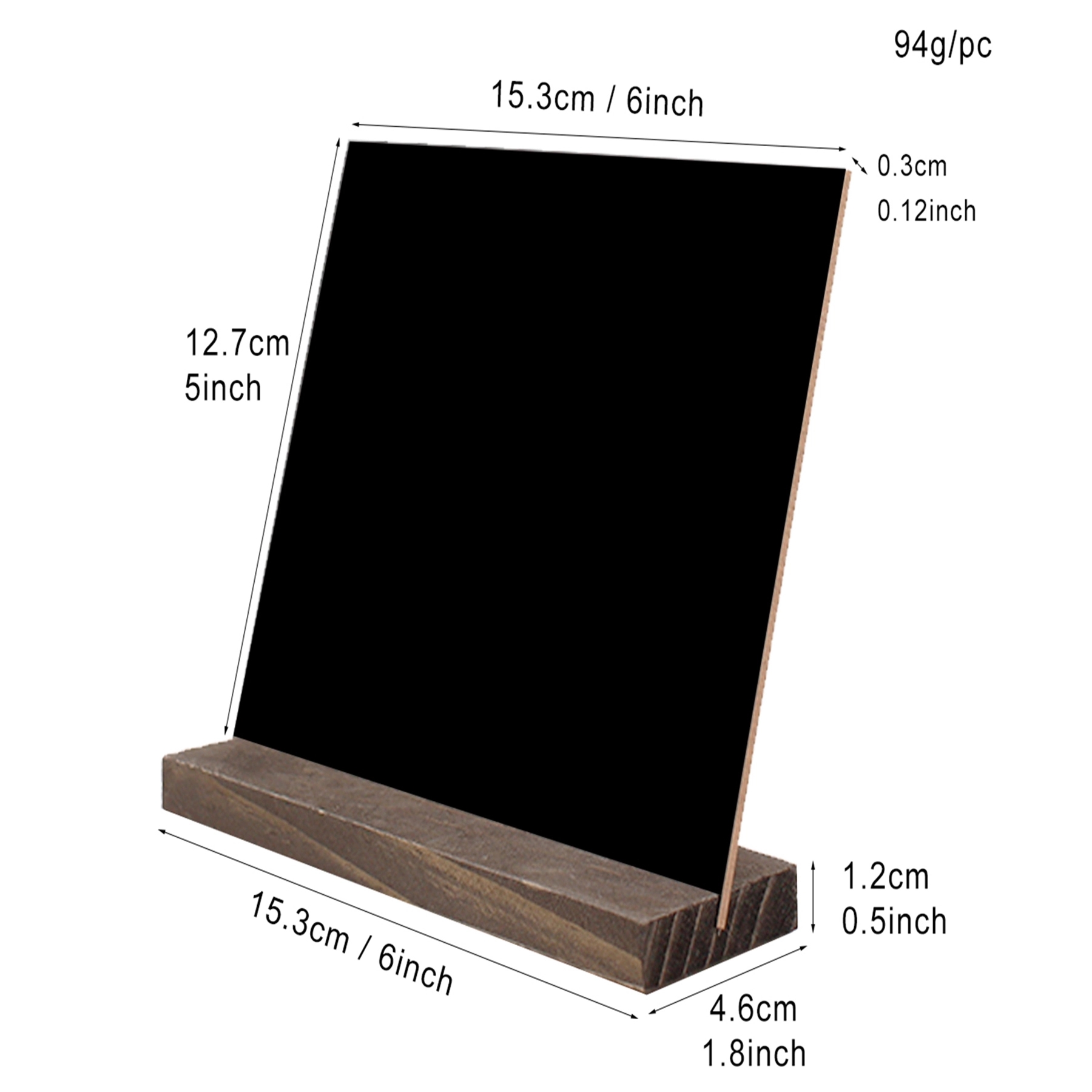 Mini Tabletop Chalkboard Signs with Wood Base 3