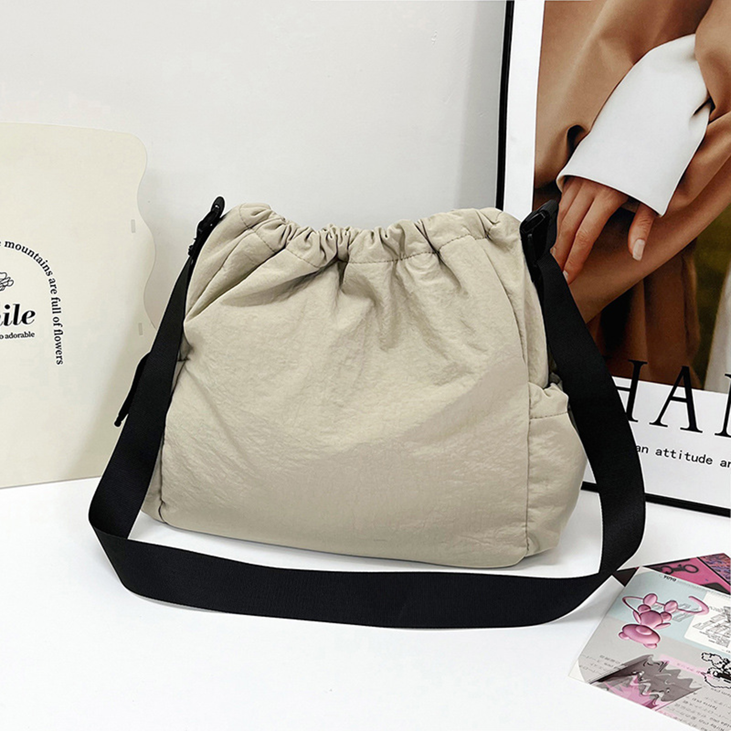 Crossbody Shoulder Bag w/ ZIpper Pockets 5
